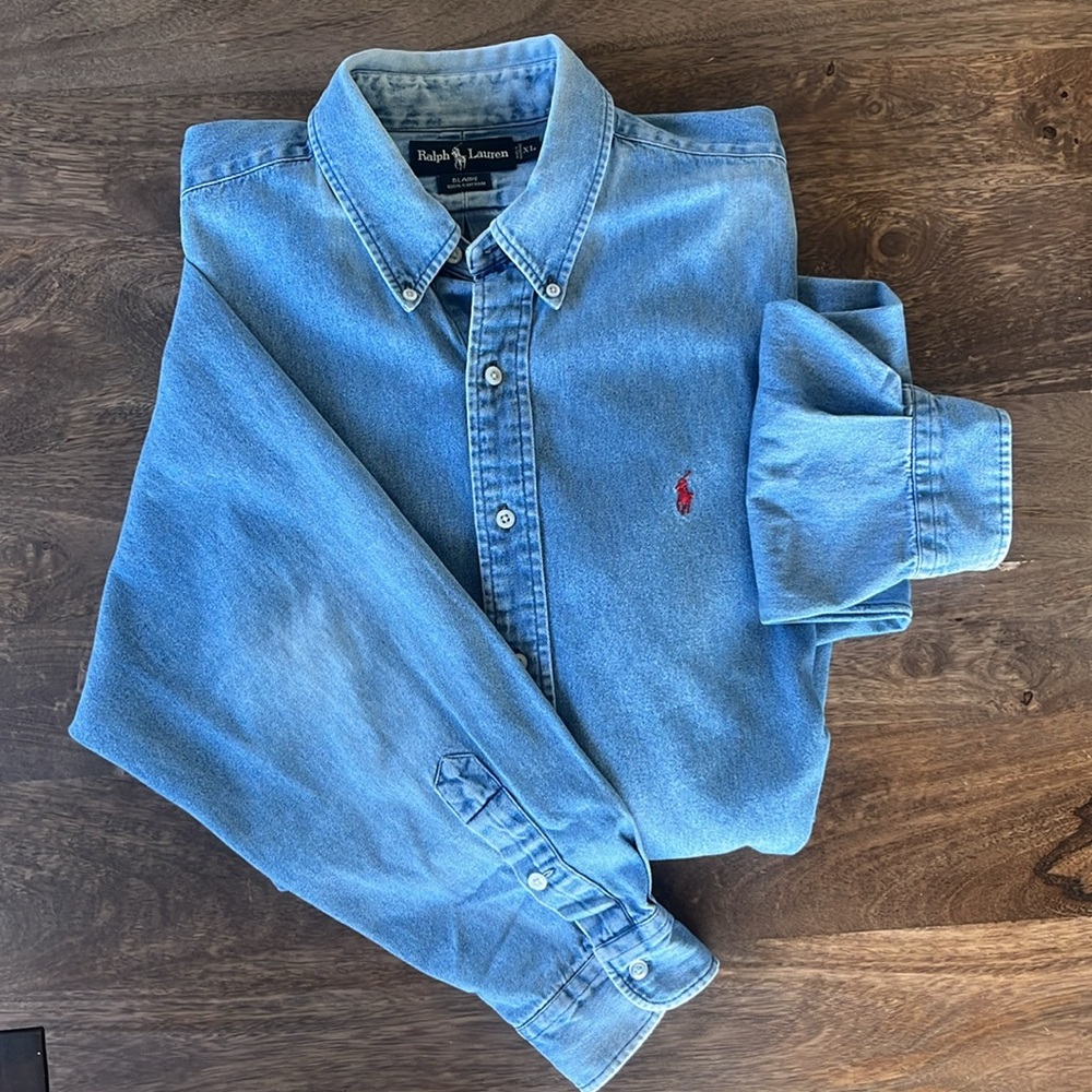 Ralph Lauren Blaire denim long sleeve button-down shirt